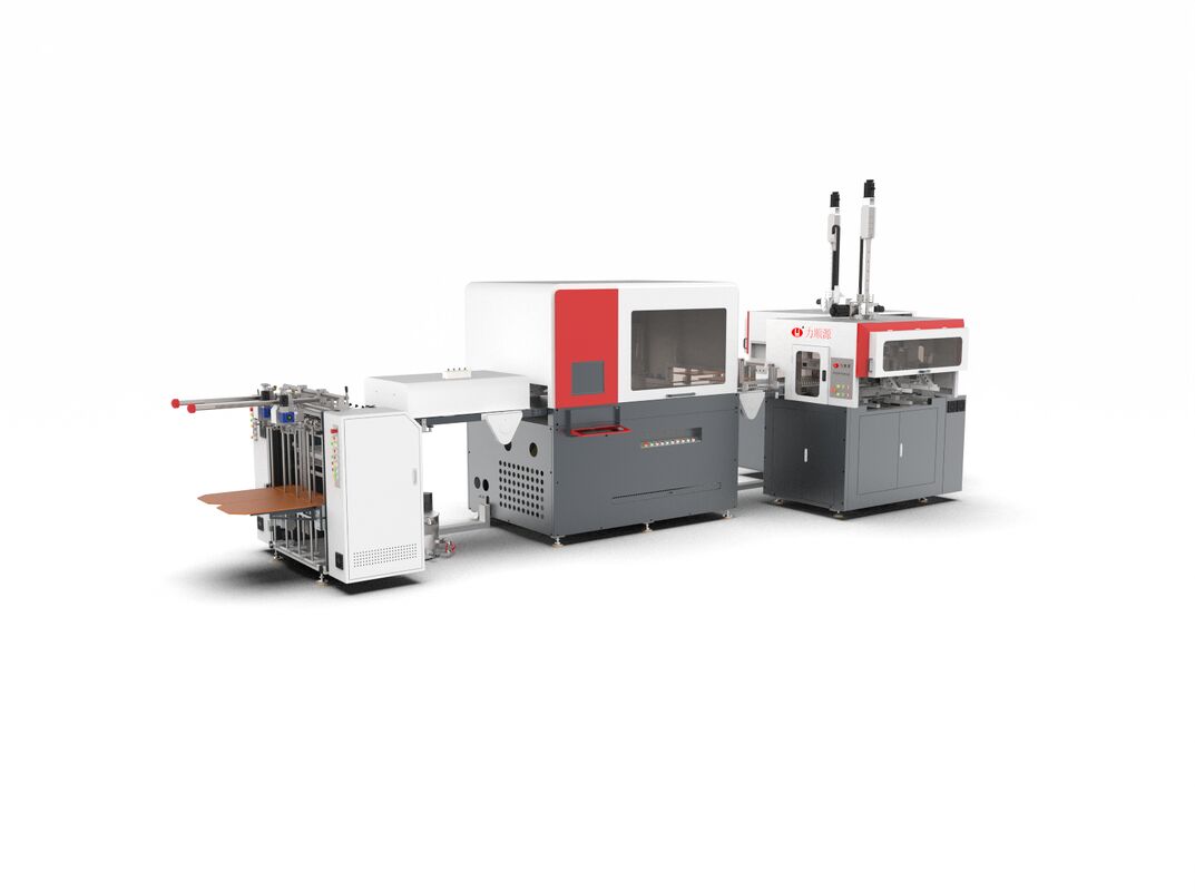 آلة صنع صناديق صلبة من الورق المقوى جنبا إلى جنب مع نظام تحكم PLC لتقديم حلول تعبئة وصناعة صناديق