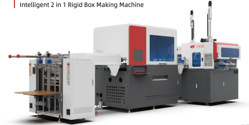 LY- HB3000A Intelligent 2 in 1 Rigid Box Making Machine (within bubble pressing functions) Box forming machine/ Rigid box machine/ Cosmetic box making machine/ Automatic rigid box making machine