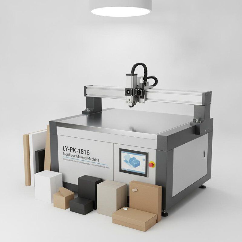 LY-PK-1816 آلة صنع صناديق صلبة توفر حلول قطع دقيقة لصنع عينات التعبئة والتغليف والجولات الصغيرة