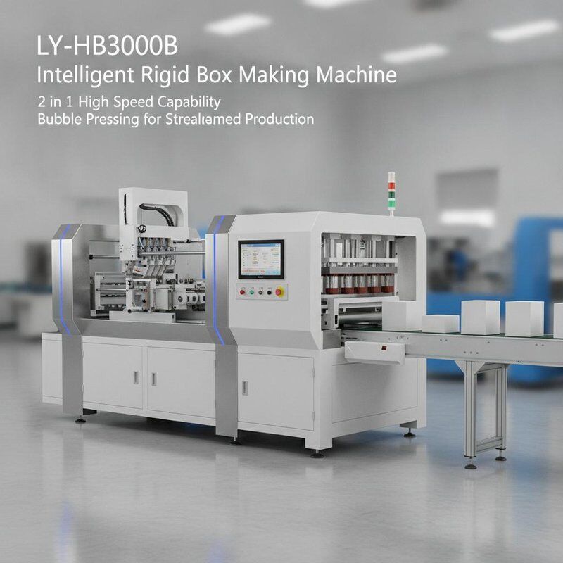 LY- HB3000B آلة تصنيع الصناديق الصلبة الذكية مع قدرة سرعة عالية 2 في 1 وضغط الفقاعات لتحسين الإنتاج